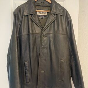 Wilsons Leather Dark Brown Military Jacket
